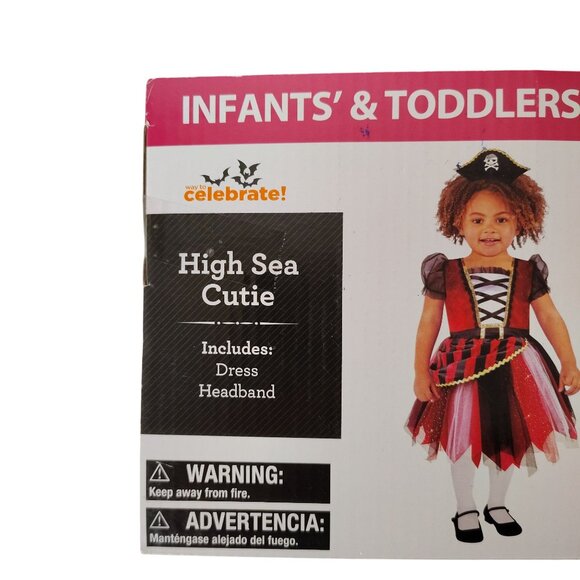 Toddler Girls 12 to 18M High Seas Cutie Complete Pirate Halloween Costume - Picture 4 of 10
